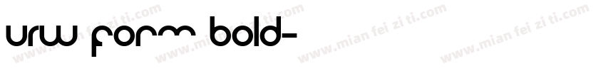 URW Form Bold字体转换